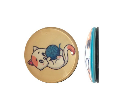 Тримач Поп Сокет NEW GLASS (Скло) KITTY №19 mag-2000001392683101878