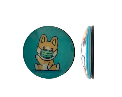 Тримач Поп Сокет NEW GLASS (Скло) PUPPY CORGI №1 mag-200000139147145608