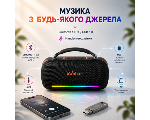 Портативна колонка WALKER WSP-750 60W TPS-2710000343660 2710000343660