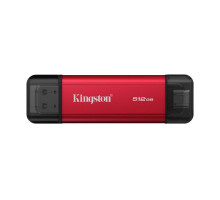 Портативний SSD Kingston Dual USB-A/C 512GB Dual Portable 1050MB/s USB 3.2 Gen 2 Red/Black (SPSD/512GB)