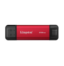 Портативний SSD Kingston Dual USB-A/C 512GB Dual Portable 1050MB/s USB 3.2 Gen 2 Red/Black (SPSD/512GB)