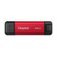 Портативний SSD Kingston Dual USB-A/C 512GB Dual Portable 1050MB/s USB 3.2 Gen 2 Red/Black (SPSD/512GB)