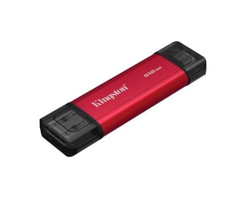 Портативний SSD Kingston Dual USB-A/C 512GB Dual Portable 1050MB/s USB 3.2 Gen 2 Red/Black (SPSD/512GB)