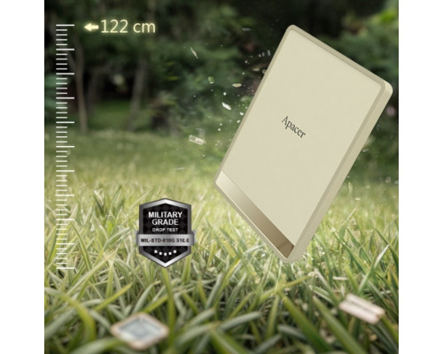 Портативний SSD Apacer AS724 1TB USB 3.2 Gen.2 Type-C Read/Write 500MB/s Cream (AP1TBAS724C-1)