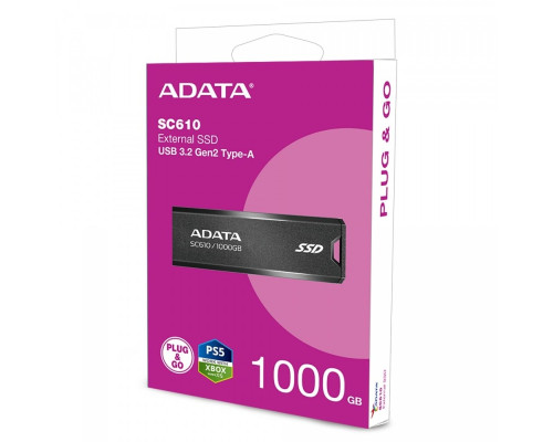 SSD ADATA SC610 1TB USB 3.2 550/500Mb/s Black (SC610-1000G-CBK/RD)