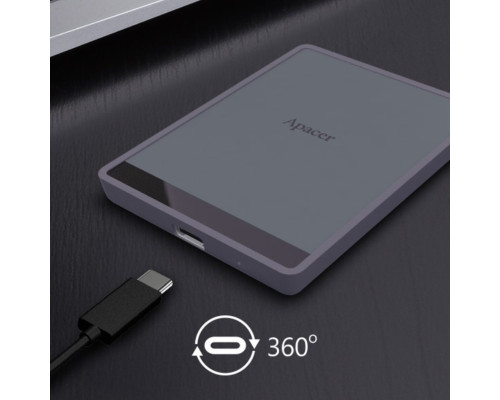 Портативний SSD Apacer AS724 2TB USB 3.2 Gen.2 Type-C Read/Write 500MB/s Mauve (AP2TBAS724M-1)