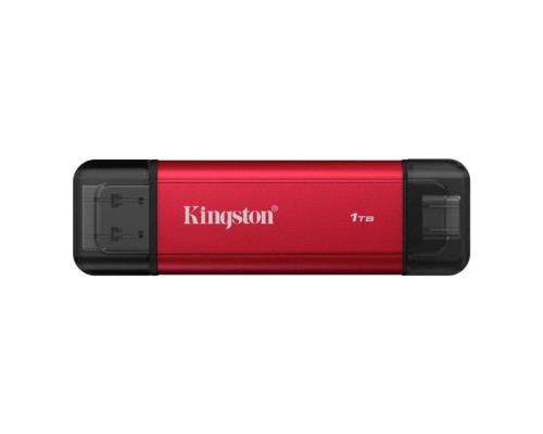 Портативний SSD Kingston Dual USB-A/C 1TB Dual Portable 1050MB/s USB 3.2 Gen 2 Red/Black (SPSD/1TB)