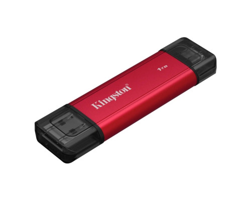 Портативний SSD Kingston Dual USB-A/C 1TB Dual Portable 1050MB/s USB 3.2 Gen 2 Red/Black (SPSD/1TB)