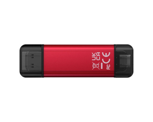 Портативний SSD Kingston Dual USB-A/C 1TB Dual Portable 1050MB/s USB 3.2 Gen 2 Red/Black (SPSD/1TB)