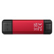 Портативний SSD Kingston Dual USB-A/C 1TB Dual Portable 1050MB/s USB 3.2 Gen 2 Red/Black (SPSD/1TB)