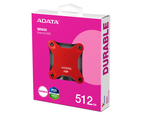 SSD ADATA SD620 512GB USB 3.2 520/460Mb/s Red (SD620-512GCRD)