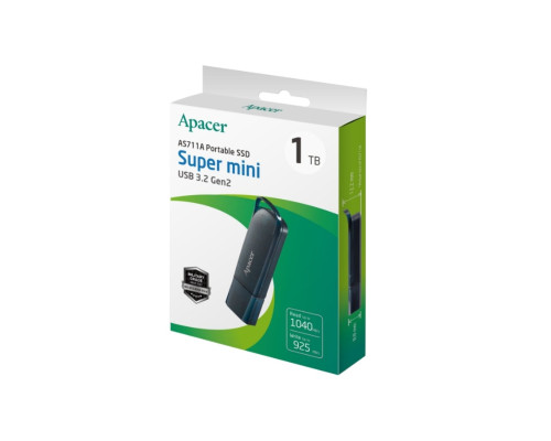Портативний SSD Apacer AS711A 1TB USB 3.2 Gen.2 Blue (AP1TBAS711AU-1)