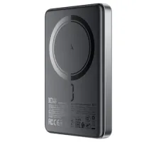 УМБ ACEFAST M12 PD20W ultra thin MagSafe wireless charging power bank 10 000 mAh Black mag-6974316283393153280