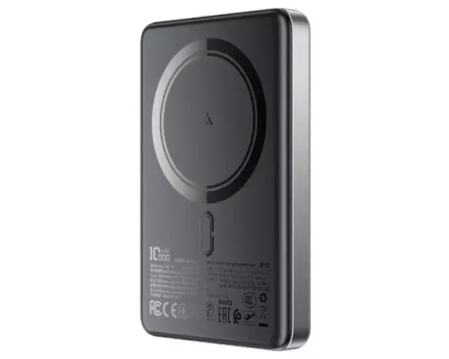 УМБ ACEFAST M12 PD20W ultra thin MagSafe wireless charging power bank 10 000 mAh Black mag-6974316283393153280