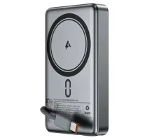 УМБ ACEFAST M18 PD20W/22.5W magnetic fast charging power bank with cable 10000mAh Metal grey mag-6974316284017153831