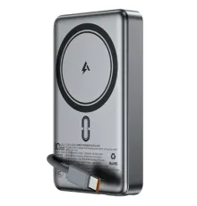 УМБ ACEFAST M18 PD20W/22.5W magnetic fast charging power bank with cable 10000mAh Metal grey mag-6974316284017153831