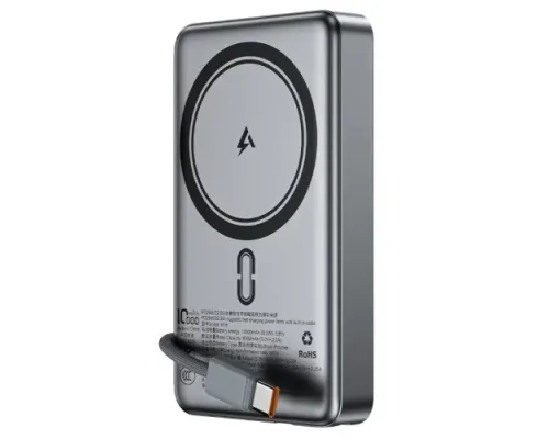 УМБ ACEFAST M18 PD20W/22.5W magnetic fast charging power bank with cable 10000mAh Metal grey mag-6974316284017153831