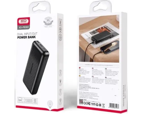 Універсальна мобільна батарея XO PB302 Light Display Power Bank 20000mAh Чорний mag-6920680831937147219