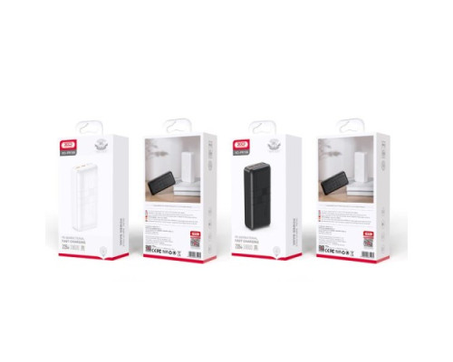 Універсальна мобільна батарея XO PR189 fast charge light display PD20W+QC22.5W 30 000 mAh Чорний mag-692068083202654842