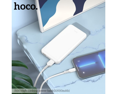 УМБ Hoco J100 High-ranking power bank 10.000mAh White mag-6931474783578143166