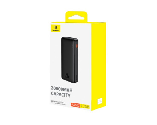 УМБ Baseus Airpow Fast Charge Power Bank 20000mAh 20W Black P10022804113-00 mag-6932172648718107235