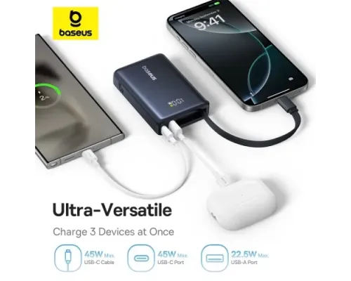 УМБ Baseus PicoGo Digital Display Power Bank 10000 mAh 45W Black P10076803123-00 mag-6932172678715145732