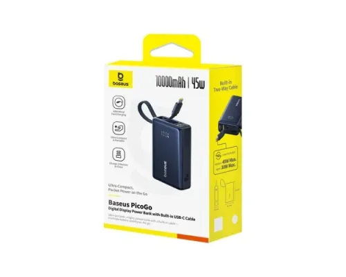 УМБ Baseus PicoGo Digital Display Power Bank 10000 mAh 45W Black P10076803123-00 mag-6932172678715145732