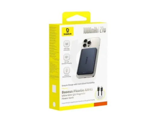 УМБ Baseus PicoGo AM41 Ultra-Slim Qi2 Magnetic Power Bank 10 000 mAh 27W Black E0027201 mag-6932172691707147237