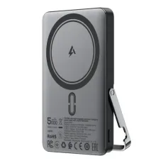 УМБ ACEFAST M16 PD18W ultra thin MagSafe wireless charging power bank with stand 5 000 mAh Black mag-6974316283997153295