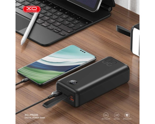 Універсальна мобільна батарея XO PR240 USB-C 20W/USB-A 22.5W Fully 30 000 mAh Чорний mag-692068085554454848