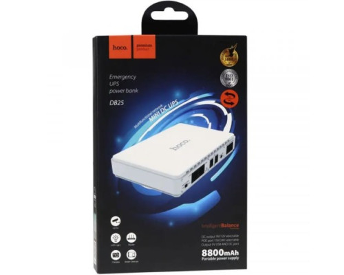 УМБ - UPS Hoco DB25 Emergency UPS 5-12V power bank 8800mAh White mag-693147476618257181