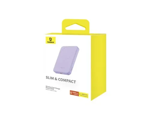 УМБ Baseus Magnetic Mini Wireless Fast Charge 5 000 mAh 20W Purple P10022107513-00 mag-6932172636203145703