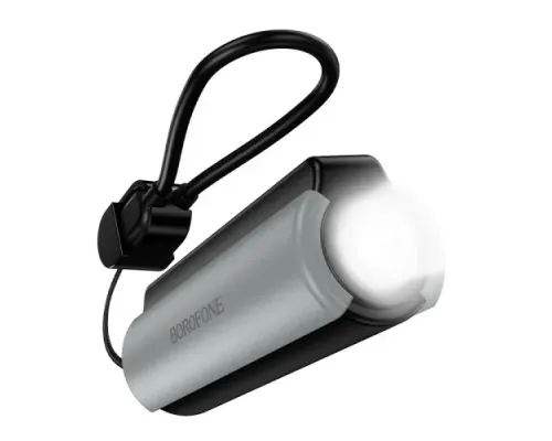 УМБ BOROFONE BJ87 Star power bank with flashlight and cable 5000mAh чорно сірий mag-6941991126901154133