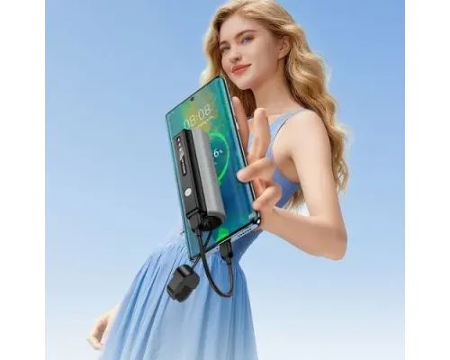 УМБ BOROFONE BJ87 Star power bank with flashlight and cable 5000mAh чорно сірий mag-6941991126901154133