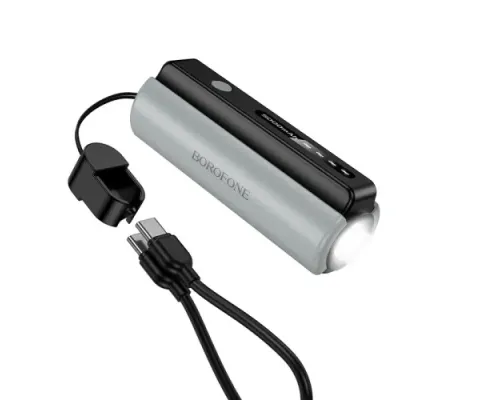УМБ BOROFONE BJ87 Star power bank with flashlight and cable 5000mAh чорно сірий mag-6941991126901154133