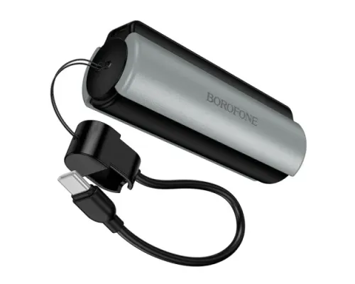 УМБ BOROFONE BJ87 Star power bank with flashlight and cable 5000mAh чорно сірий mag-6941991126901154133