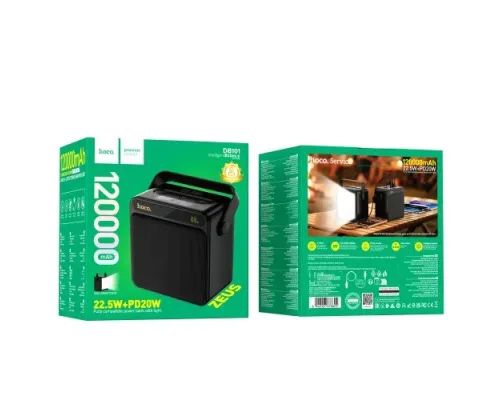 УМБ Hoco DB101 Zeus 22.5W fully compatible power bank 120 000mAh Black mag-6942007676625153741