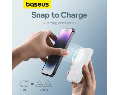 УМБ Baseus Magnetic Mini Wireless Fast Charge 5 000 mAh 20W White P10022107223-00 mag-6932172636210145704
