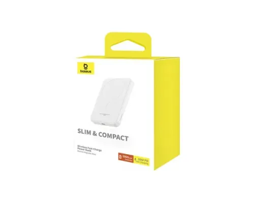 УМБ Baseus Magnetic Mini Wireless Fast Charge 5 000 mAh 20W White P10022107223-00 mag-6932172636210145704