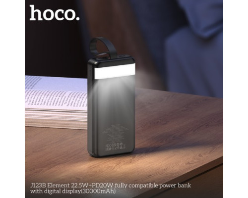 УМБ Hoco J123B Element 22.5W+PD20W fully compatible with LCD and LED-lamp 30 000mAh Black mag-694200761208129836