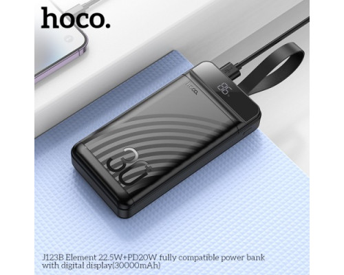 УМБ Hoco J123B Element 22.5W+PD20W fully compatible with LCD and LED-lamp 30 000mAh Black mag-694200761208129836