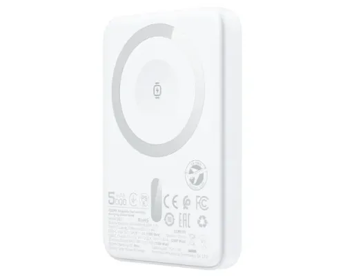 УМБ ACEFAST M25 PD20W MagSafe fast wireless charging power bank 5000 mAh White mag-6974316285205153341