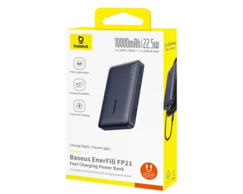 УМБ Baseus EnerFill FP21 Power Bank 22.5W 10 000mAh Black P1008210D123-00 mag-6932172690304145747