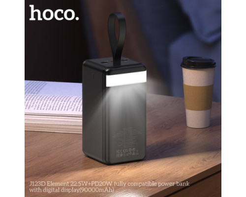 УМБ Hoco J123D Element 22.5W+PD20W fully compatible with LCD and LED-lamp 90 000mAh Black mag-6942007612104132535