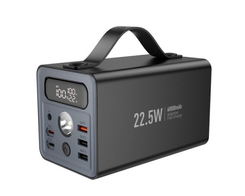 УМБ Hoco J138 Distant 22.5W+PD20W+DC12V multi-function 60000mAh Black mag-6942007638524136582