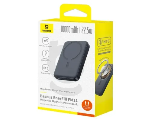 УМБ Baseus EnerFill FM11 Ultra-Mini Magnetic 22.5W 10 000mAh Black P1008210E123-00 mag-6932172690434145748