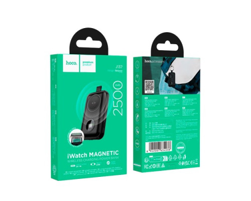 УМБ Hoco J137 Power bank with iWatch charger 2500mAh Black mag-6942007634038132536