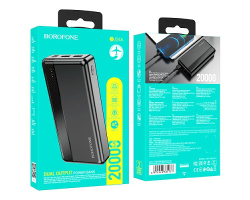 УМБ BOROFONE BJ24A Freeway 20000mAh чорна mag-6974443385137142464