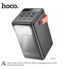 УМБ Hoco DB03 Max Centurion 65W fully compatible PB/Lamp/100 000mAh Black Деф.пак mag-2000001575918143047