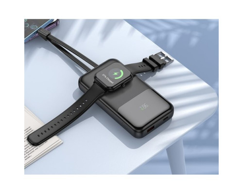 УМБ Hoco Q28 Victory 22.5W+PD20W fully compatible with watch charging cable 10 000mAh Black mag-6942007629379137361